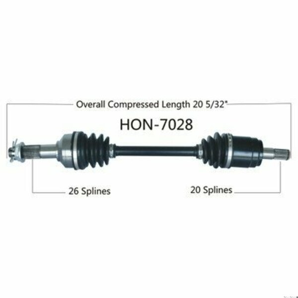 Wide Open OE Replacement CV Axle for HONDA FRONT R 420/500/FORE/RUBI/ 4TRAX HON-7028